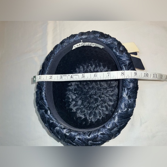 Antique straw pillbox hat - Picture 8 of 9